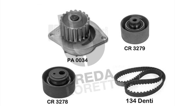 BREDA LORETT Vesipumppu + jakohihnasarja KPA0348A